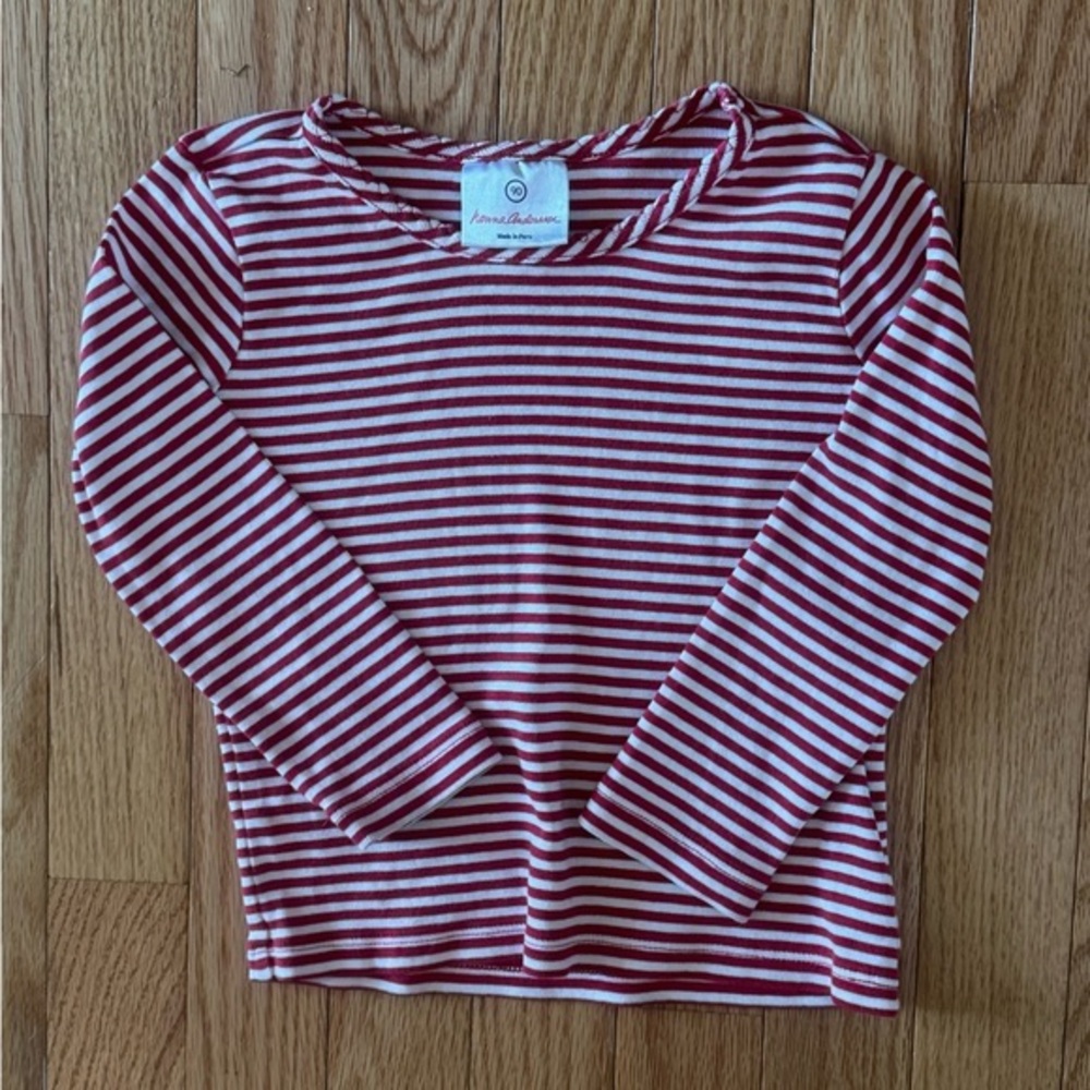 Hanna Andersson Long Sleeve Top – Size 90 (3T) – Colorful Stripes 🌈